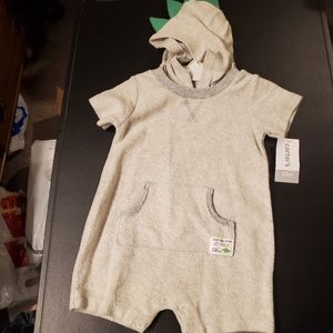 Boys 18 month dinosaur onsie shorts